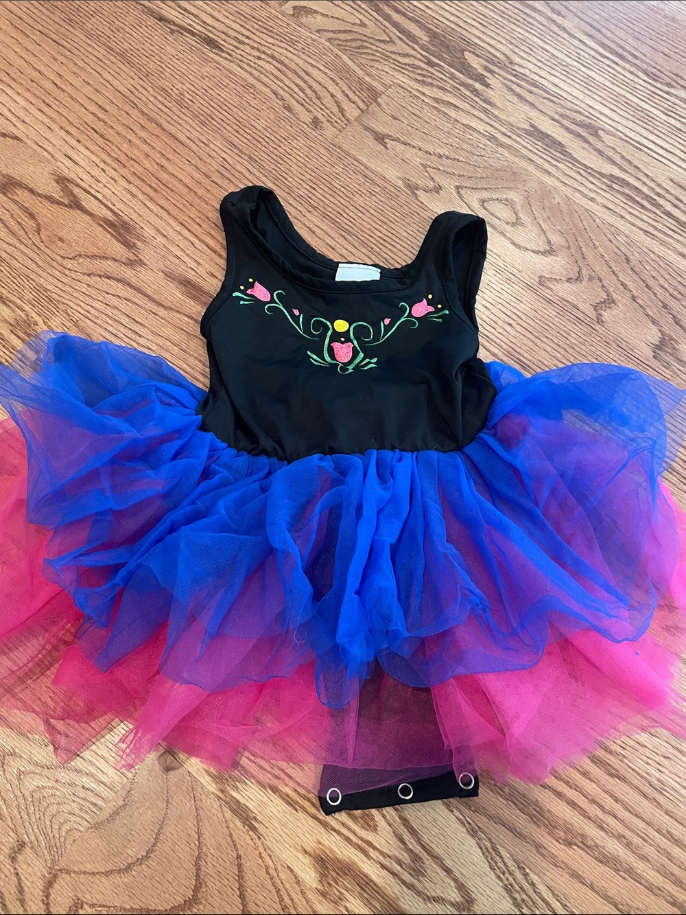 Princess Anna-  Tank Tutu Dress with Blue and Pink Tulle - Kids Dance Costume